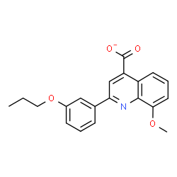 ChemSpider 2D Image | 8-Methoxy-2-(3-propoxyphenyl)-4-quinolinecarboxylate | C20H18NO4