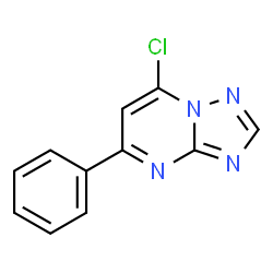 ChemSpider 2D Image | 7-Chloro-5-phenyl[1,2,4]triazolo[1,5-a]pyrimidine | C11H7ClN4