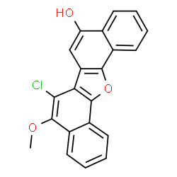 ChemSpider 2D Image | 7-Chloro-8-methoxydinaphtho[1,2-b:2',1'-d]furan-5-ol | C21H13ClO3