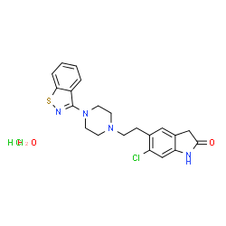 ChemSpider 2D Image | Ziprasidone hydrochloride | C21H24Cl2N4O2S