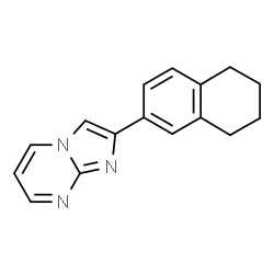 ChemSpider 2D Image | 2-(5,6,7,8-Tetrahydro-2-naphthalenyl)imidazo[1,2-a]pyrimidine | C16H15N3