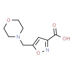 ChemSpider 2D Image | 5-(4-Morpholinylmethyl)-1,2-oxazole-3-carboxylic acid | C9H12N2O4