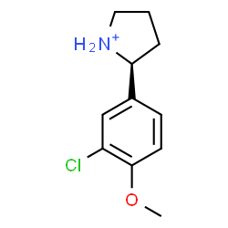 ChemSpider 2D Image | (2S)-2-(3-Chloro-4-methoxyphenyl)pyrrolidinium | C11H15ClNO