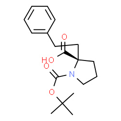 ChemSpider 2D Image | 1-{[(2-Methyl-2-propanyl)oxy]carbonyl}-2-(2-phenylethyl)-D-proline | C18H25NO4