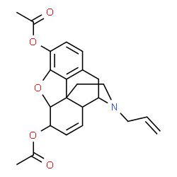 ChemSpider 2D Image | 17-Allyl-7,8-didehydro-4,5-epoxymorphinan-3,6-diyl diacetate | C23H25NO5
