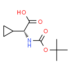 ChemSpider 2D Image | Boc-D-Cyclopropylglycine | C10H17NO4