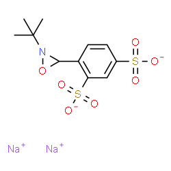 ChemSpider 2D Image | Disodium 4-[2-(2-methyl-2-propanyl)-3-oxaziridinyl]-1,3-benzenedisulfonate | C11H13NNa2O7S2
