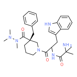 ChemSpider 2D Image | 3-(3-{(3R)-3-Benzyl-3-[(trimethylhydrazino)carbonyl]-1-piperidinyl}-2-[(2-methylalanyl)amino]-3-oxopropyl)-1H-indole | C31H42N6O3