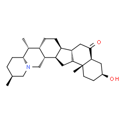 ChemSpider 2D Image | (3beta,5alpha,9xi,17beta,22beta)-3-Hydroxycevan-6-one | C27H43NO2
