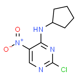 ChemSpider 2D Image | 2-Chloro-N-cyclopentyl-5-nitro-4-pyrimidinamine | C9H11ClN4O2