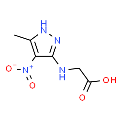 ChemSpider 2D Image | N-(3-methyl-4-nitro-1H-pyrazol-5-yl)glycine | C6H8N4O4