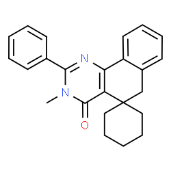 ChemSpider 2D Image | 3-Methyl-2-phenyl-3H-spiro[benzo[h]quinazoline-5,1'-cyclohexan]-4(6H)-one | C24H24N2O