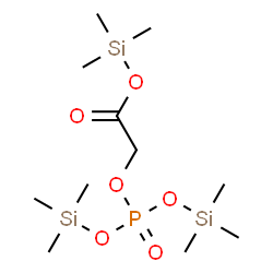 ChemSpider 2D Image | Acetic acid, [[bis[(trimethylsilyl)oxy]phosphinyl]oxy]-, trimethylsilyl ester | C11H29O6ψ3