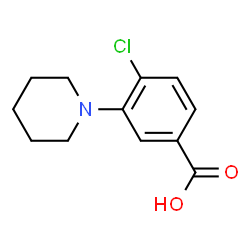 ChemSpider 2D Image | 4-Chloro-3-(1-piperidinyl)benzoic acid | C12H14ClNO2