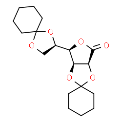 ChemSpider 2D Image | (3a'S,6'R,6a'S)-6'-[(2R)-1,4-Dioxaspiro[4.5]dec-2-yl]dihydrospiro[cyclohexane-1,2'-furo[3,4-d][1,3]dioxol]-4'(3a'H)-one | C18H26O6