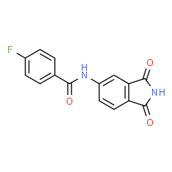 ChemSpider 2D Image | N-(1,3-Dioxo-2,3-dihydro-1H-isoindol-5-yl)-4-fluorobenzamide | C15H9FN2O3