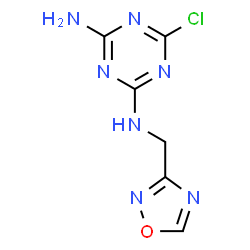 ChemSpider 2D Image | 6-Chloro-N-(1,2,4-oxadiazol-3-ylmethyl)-1,3,5-triazine-2,4-diamine | C6H6ClN7O