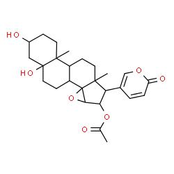ChemSpider 2D Image | 16-Acetoxy-3,5-dihydroxy-14,15-epoxybufa-20,22-dienolide | C26H34O7