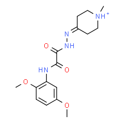 ChemSpider 2D Image | 4-({[(2,5-Dimethoxyphenyl)amino](oxo)acetyl}hydrazono)-1-methylpiperidinium | C16H23N4O4