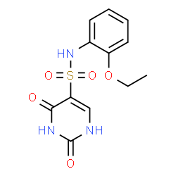 ChemSpider 2D Image | N-(2-Ethoxyphenyl)-2,4-dioxo-1,2,3,4-tetrahydro-5-pyrimidinesulfonamide | C12H13N3O5S