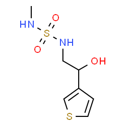 ChemSpider 2D Image | N-[2-Hydroxy-2-(3-thienyl)ethyl]-N'-methylsulfuric diamide | C7H12N2O3S2