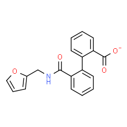 ChemSpider 2D Image | 2'-[(2-Furylmethyl)carbamoyl]-2-biphenylcarboxylate | C19H14NO4
