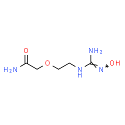 ChemSpider 2D Image | 2-[2-(N''-Hydroxycarbamimidamido)ethoxy]acetamide | C5H12N4O3