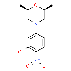 ChemSpider 2D Image | 5-[(2R,6S)-2,6-Dimethyl-4-morpholinyl]-2-nitrophenolate | C12H15N2O4