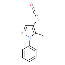 ChemSpider 2D Image | 4-Isocyanato-5-methyl-1-phenyl-1H-pyrazole | C11H9N3O