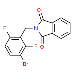 ChemSpider 2D Image | 2-(3-Bromo-2,6-difluorobenzyl)-1H-isoindole-1,3(2H)-dione | C15H8BrF2NO2