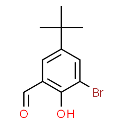 ChemSpider 2D Image | 3-Bromo-5-tert-butylsalicylaldehyde | C11H13BrO2