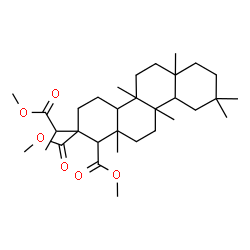 ChemSpider 2D Image | Dimethyl 2-(1-methoxy-1-oxo-2-propanyl)-4b,6a,9,9,10b,12a-hexamethyloctadecahydro-1,2-chrysenedicarboxylate | C32H52O6