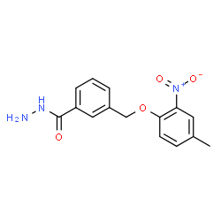 ChemSpider 2D Image | 3-(4-METHYL-2-NITROPHENOXYMETHYL)BENZOHYDRAZIDE | C15H15N3O4