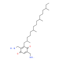 ChemSpider 2D Image | 2,5-Bis(aminomethyl)-3-(2,6,10,14-tetramethylhexadecyl)-1,4-benzoquinone | C28H50N2O2