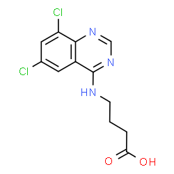 ChemSpider 2D Image | 4-[(6,8-Dichloro-4-quinazolinyl)amino]butanoic acid | C12H11Cl2N3O2