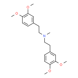 ChemSpider 2D Image | 2-(3,4-Dimethoxyphenyl)-N-[2-(3,4-dimethoxyphenyl)ethyl]-N-methylethanamine | C21H29NO4