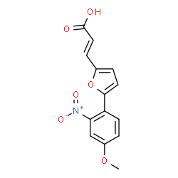 ChemSpider 2D Image | (2E)-3-[5-(4-Methoxy-2-nitrophenyl)-2-furyl]acrylic acid | C14H11NO6
