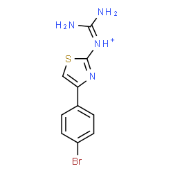 ChemSpider 2D Image | Diamino-N-[4-(4-bromophenyl)-1,3-thiazol-2-yl]methaniminium | C10H10BrN4S