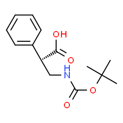 ChemSpider 2D Image | (R)-Boc-2-phenyl-beta-alanine | C14H19NO4