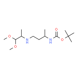 ChemSpider 2D Image | 2-Methyl-2-propanyl {4-[(1,1-dimethoxy-2-propanyl)amino]-2-butanyl}carbamate | C14H30N2O4