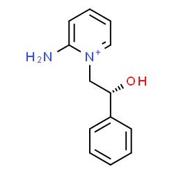 ChemSpider 2D Image | 2-Amino-1-[(2R)-2-hydroxy-2-phenylethyl]pyridinium | C13H15N2O