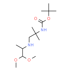 ChemSpider 2D Image | 2-Methyl-2-propanyl {1-[(1,1-dimethoxy-2-propanyl)amino]-2-methyl-2-propanyl}carbamate | C14H30N2O4
