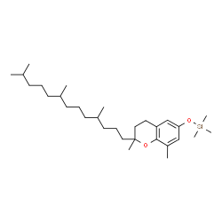 ChemSpider 2D Image | {[2,8-Dimethyl-2-(4,8,12-trimethyltridecyl)-3,4-dihydro-2H-chromen-6-yl]oxy}(trimethyl)silane | C30H54O2Si