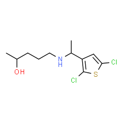 ChemSpider 2D Image | 5-{[1-(2,5-Dichloro-3-thienyl)ethyl]amino}-2-pentanol | C11H17Cl2NOS