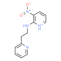 ChemSpider 2D Image | 3-Nitro-2-{[2-(2-pyridinyl)ethyl]amino}pyridinium | C12H13N4O2