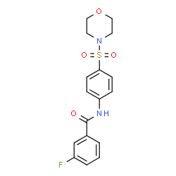 ChemSpider 2D Image | 3-Fluoro-N-[4-(4-morpholinylsulfonyl)phenyl]benzamide | C17H17FN2O4S