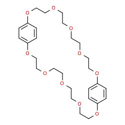 ChemSpider 2D Image | 2,5,8,11,14,19,22,25,28,31-Decaoxatricyclo[30.2.2.2~15,18~]octatriaconta-1(34),15,17,32,35,37-hexaene | C28H40O10