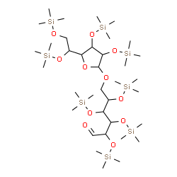 ChemSpider 2D Image | 6-O-[2,3,5,6-Tetrakis-O-(trimethylsilyl)hexofuranosyl]-2,3,4,5-tetrakis-O-(trimethylsilyl)hexose | C36H86O11Si8