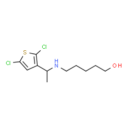 ChemSpider 2D Image | 5-{[1-(2,5-Dichloro-3-thienyl)ethyl]amino}-1-pentanol | C11H17Cl2NOS