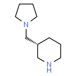 ChemSpider 2D Image | (3R)-3-(1-Pyrrolidinylmethyl)piperidine | C10H20N2